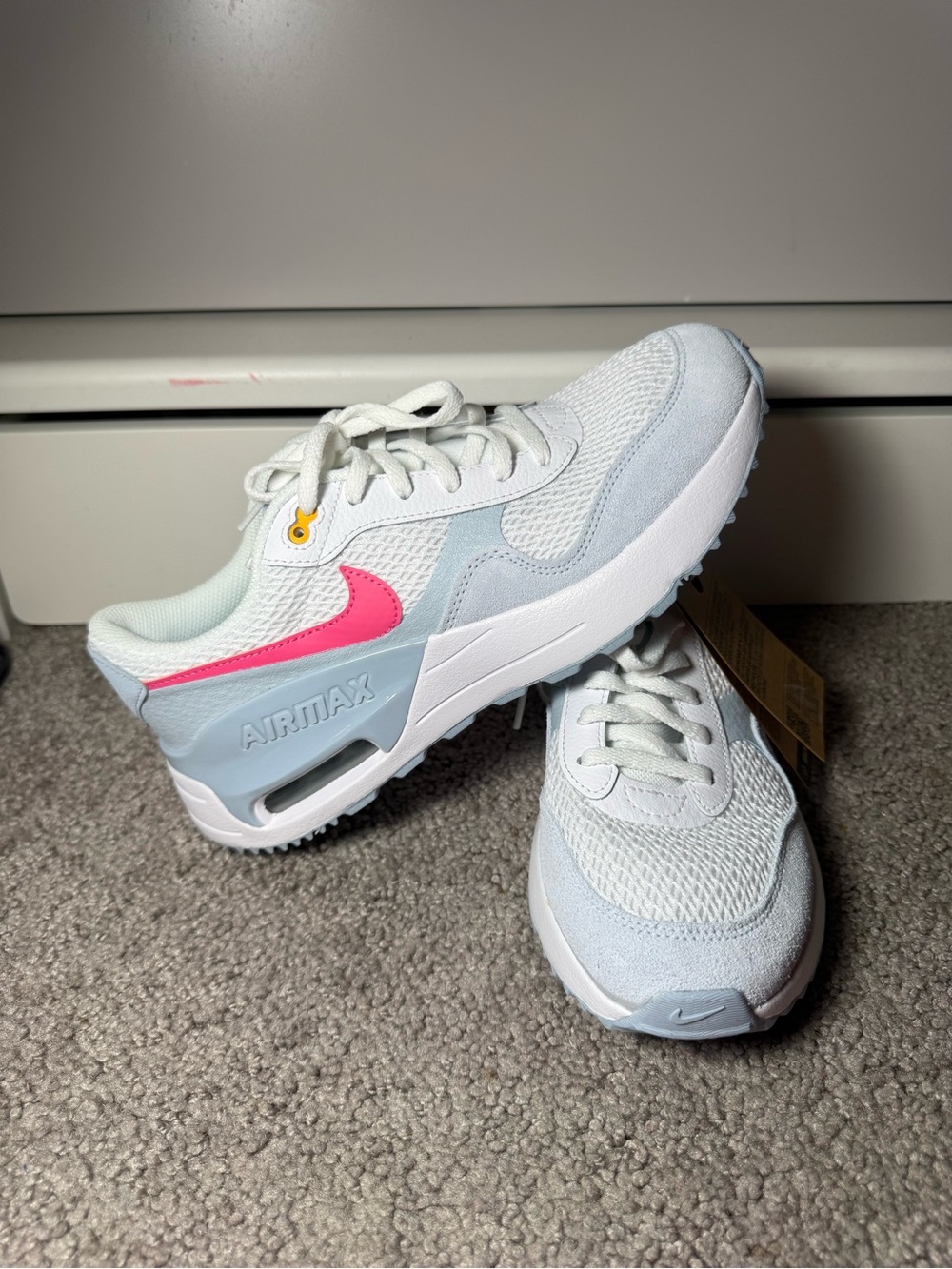 Nike Air Max Sneakers - White, Light Blue & Pink